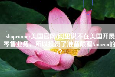 shoprunner美国官网(阿里说不在美国开展零售业务，所以投资了准备颠覆Amazon的Jet？)