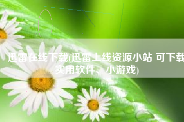 迅雷在线下载(迅雷上线资源小站 可下载实用软件、小游戏)