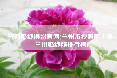 尊爵婚纱摄影官网(兰州婚纱照前十强，兰州婚纱照排行榜)