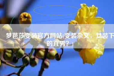 梦芭莎变装官方网站(变装杂文，女装下的直男？)
