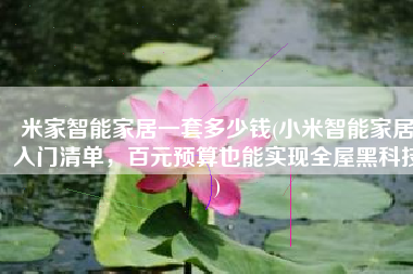 米家智能家居一套多少钱(小米智能家居入门清单，百元预算也能实现全屋黑科技)