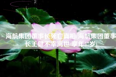 海航集团董事长死亡真相(海航集团董事长王健不幸离世 享年57岁)