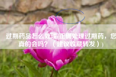 过期药品怎么处理(正确处理过期药，您真的会吗？（建议收藏转发）)