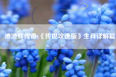 渣渣辉传奇(《传世攻速版》生肖详解篇)