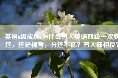 英语6级成绩(为什么有人英语四级一次就过，还是裸考，分还不低？有人却相反？)