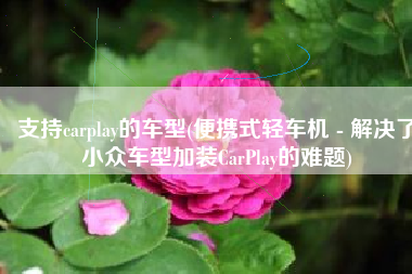 支持carplay的车型(便携式轻车机 - 解决了小众车型加装CarPlay的难题)