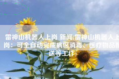 雷神山机器人上岗 新闻(雷神山机器人上岗：可全自动完成病区消毒、医疗物品配送等工作)