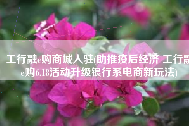 工行融e购商城入驻(助推疫后经济 工行融e购6.18活动升级银行系电商新玩法)