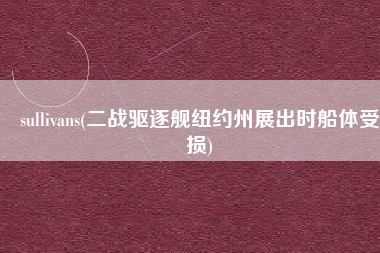 sullivans(二战驱逐舰纽约州展出时船体受损)