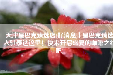 天津星巴克臻选店(好消息丨星巴克臻选™入驻泰达这里！快来开启盛夏的咖啡之约吧)