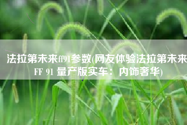 法拉第未来ff91参数(网友体验法拉第未来 FF 91 量产版实车：内饰奢华)