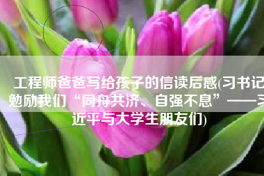 工程师爸爸写给孩子的信读后感(习书记勉励我们“同舟共济、自强不息”——习近平与大学生朋友们)