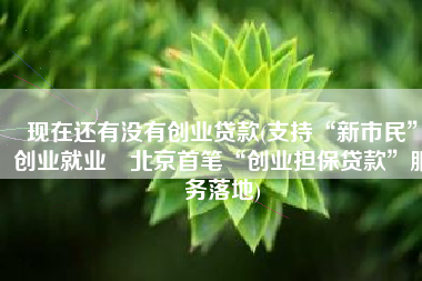 现在还有没有创业贷款(支持“新市民”创业就业 北京首笔“创业担保贷款”服务落地)