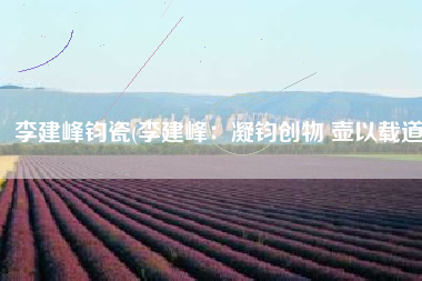 李建峰钧瓷(李建峰：凝钧创物 壶以载道)