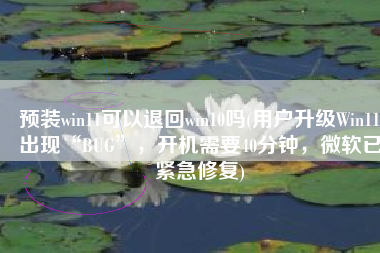 预装win11可以退回win10吗(用户升级Win11出现“BUG”，开机需要40分钟，微软已紧急修复)