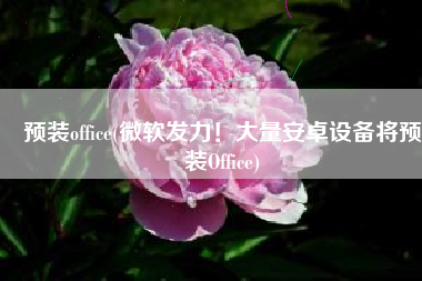 预装office(微软发力！大量安卓设备将预装Office)