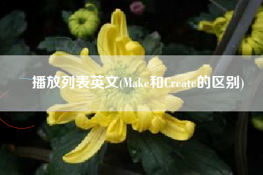 播放列表英文(Make和Create的区别)