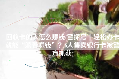 回收卡的人怎么赚钱(警探号｜轻松办卡就能“躺着赚钱”？6人售卖银行卡被警方抓获)