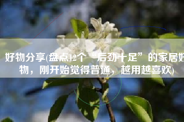 好物分享(盘点12个“后劲十足”的家居好物，刚开始觉得普通，越用越喜欢)