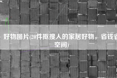 好物图片(20件抠搜人的家居好物，省钱省空间)