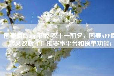 国美商城app下载(双十一前夕，国美APP商店又改版了！推赛事平台和榜单功能)