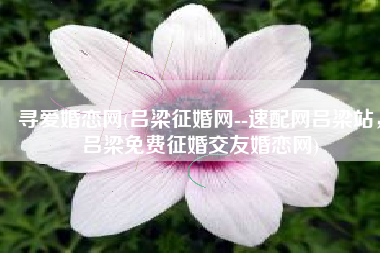 寻爱婚恋网(吕梁征婚网--速配网吕梁站，吕梁免费征婚交友婚恋网)
