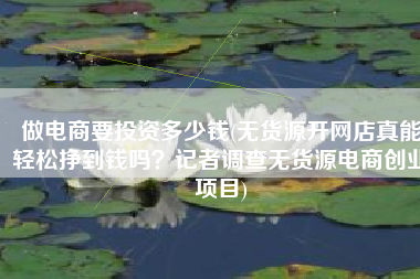 做电商要投资多少钱(无货源开网店真能轻松挣到钱吗？记者调查无货源电商创业项目)