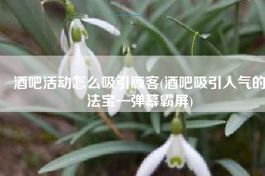 酒吧活动怎么吸引顾客(酒吧吸引人气的法宝—弹幕霸屏)