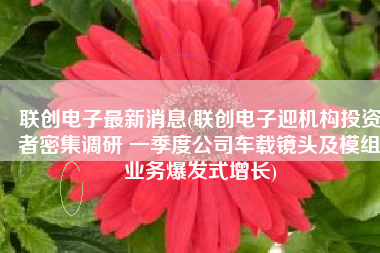 联创电子最新消息(联创电子迎机构投资者密集调研 一季度公司车载镜头及模组业务爆发式增长)