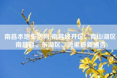 南昌本地生活网(南昌经开区、青山湖区、南昌县、东湖区、湾里最新通告)