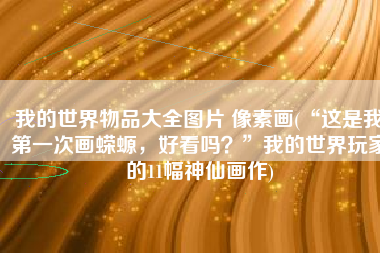我的世界物品大全图片 像素画(“这是我第一次画蝾螈，好看吗？”我的世界玩家的11幅神仙画作)