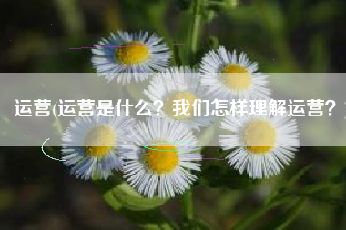 运营(运营是什么？我们怎样理解运营？)