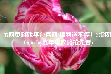 37网页游戏平台官网(福利送不停！37游戏ChinaJoy嘉年华攻略抢先看)