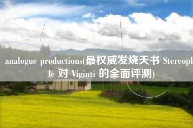 analogue productions(最权威发烧天书 Stereophile 对 Viginti 的全面评测)