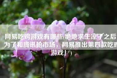 网易吃鸡游戏有哪些(绝地求生凉了之后，为了和腾讯抢市场，网易推出第四款吃鸡游戏！)