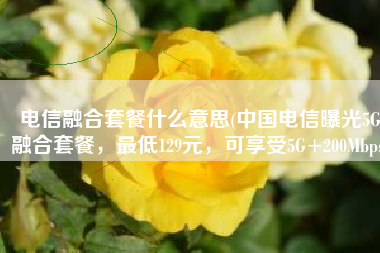 电信融合套餐什么意思(中国电信曝光5G融合套餐，最低129元，可享受5G+200Mbps)