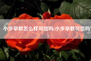 小步早教怎么样可信吗(小步早教可信吗？)