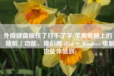外接键盘锁住了打不了字(苹果电脑上的「随航」功能，我们用 iPad + Windows 电脑也能体验到)