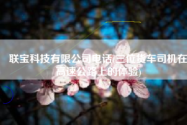 联宝科技有限公司电话(三位货车司机在高速公路上的体验)