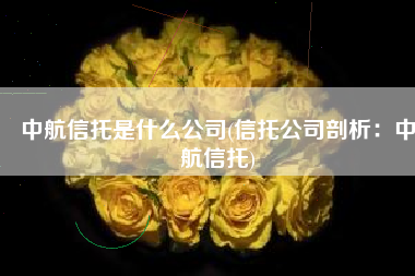 中航信托是什么公司(信托公司剖析：中航信托)