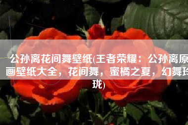 公孙离花间舞壁纸(王者荣耀：公孙离原画壁纸大全，花间舞，蜜橘之夏，幻舞玲珑)