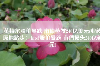 英特尔股价暴跌 市值蒸发240亿美元(业绩原地踏步：Intel股价暴跌 市值损失240亿美元)