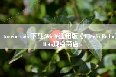 tunein radio下载(Win10通用版《TuneIn Radio》 Beta现身商店)