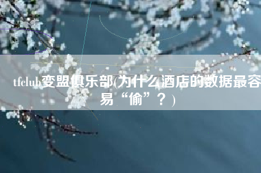 tfclub变盟俱乐部(为什么酒店的数据最容易“偷”？)