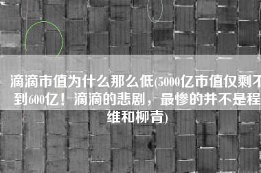 滴滴市值为什么那么低(5000亿市值仅剩不到600亿！滴滴的悲剧，最惨的并不是程维和柳青)