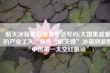 航天冰箱售后服务电话号码(大国重器里的产业工人：从造“航天牌”冰箱到装配“中国第一太空红娘锁”)