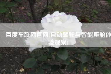 百度车联网官网(自动驾驶与智能座舱体验观察)