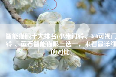 智能猫眼十大排名(小米门铃、360可视门铃 、萤石智能猫眼三选一，来看最详细的对比)