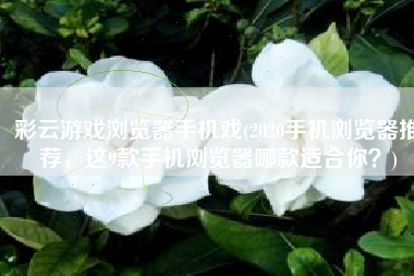 彩云游戏浏览器手机戏(2020手机浏览器推荐，这9款手机浏览器哪款适合你？)