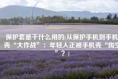保护套是干什么用的(从保护手机到手机壳“大作战”：年轻人正被手机壳“掏空”？)